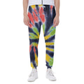 Black Backed Spiral Tie Dye Print Joggers