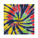 Black Backed Spiral Tie Dye Print Silk Bandana