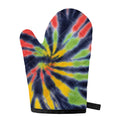 Black Backed Spiral Tie Dye Print Single Oven Mitt