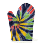 Black Backed Spiral Tie Dye Print Single Oven Mitt