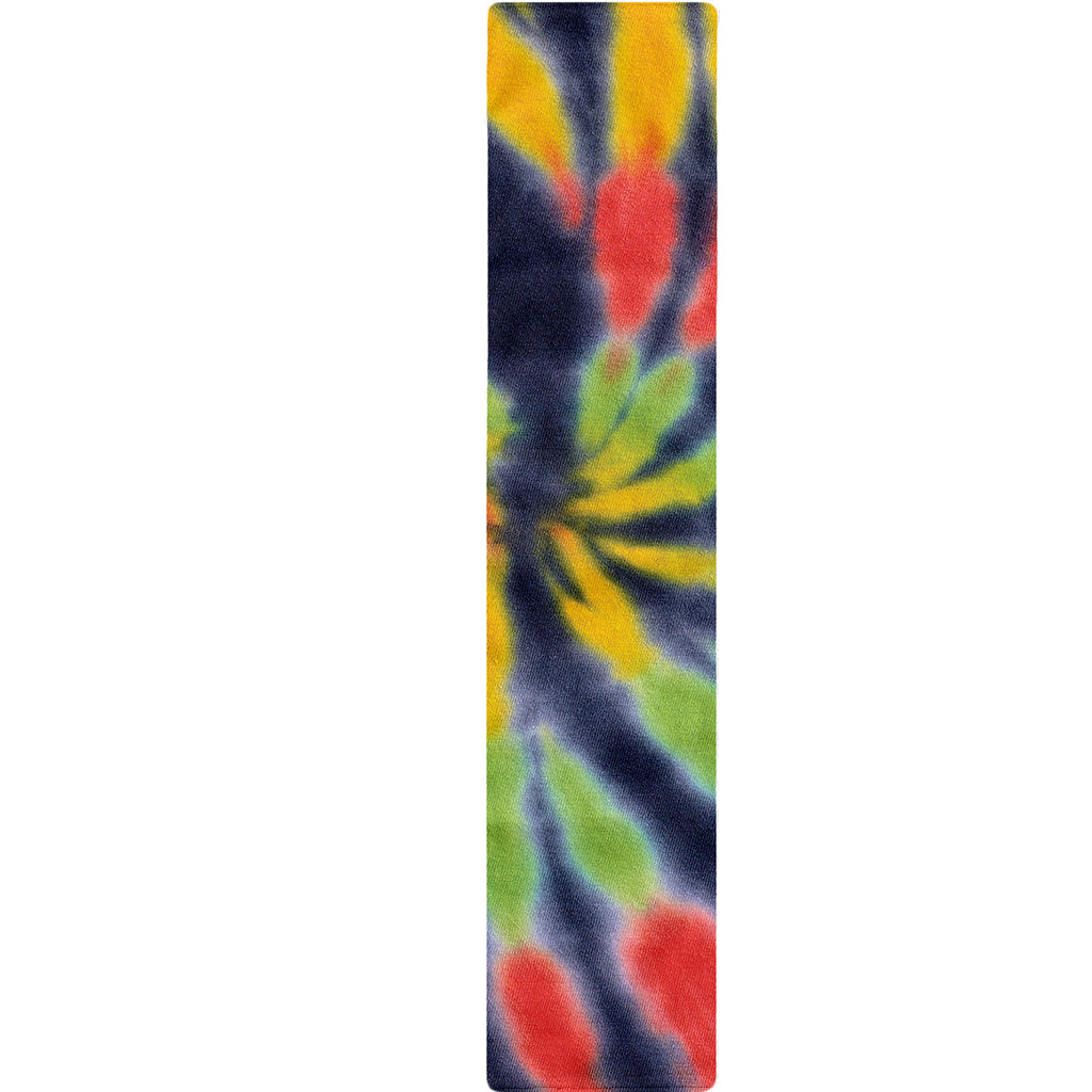 Black Backed Spiral Tie Dye Print Table Runner