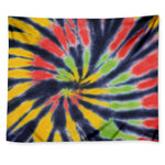 Black Backed Spiral Tie Dye Print Tapestry