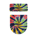 Black Backed Spiral Tie Dye Print Toilet Lid And Tank Cover Set