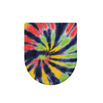 Black Backed Spiral Tie Dye Print Toilet Lid Cover