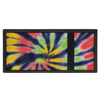 Black Backed Spiral Tie Dye Print Trifold Wallet