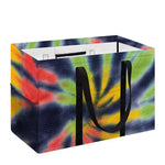 Black Backed Spiral Tie Dye Print Utility Tote Bag