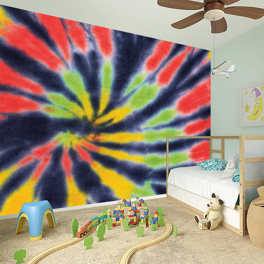 Black Backed Spiral Tie Dye Print Wall Sticker