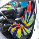 Black Backed Spiral Tie Dye Print Waterproof Car Seat Cover