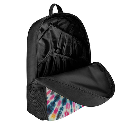 Black Backed Tie Dye Print 17 Inch Backpack