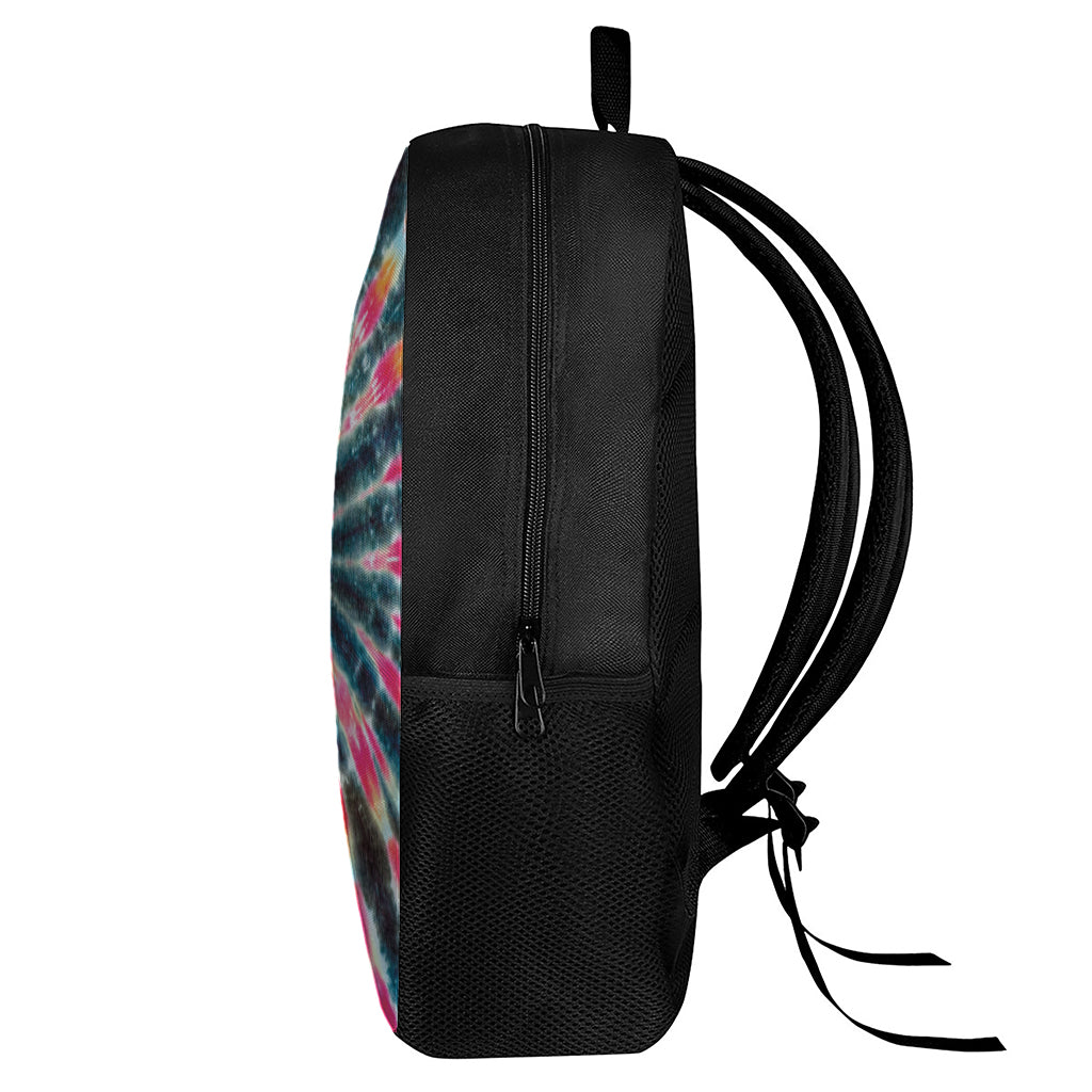 Black Backed Tie Dye Print 17 Inch Backpack