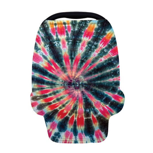 Black Backed Tie Dye Print Baby Seat Cover