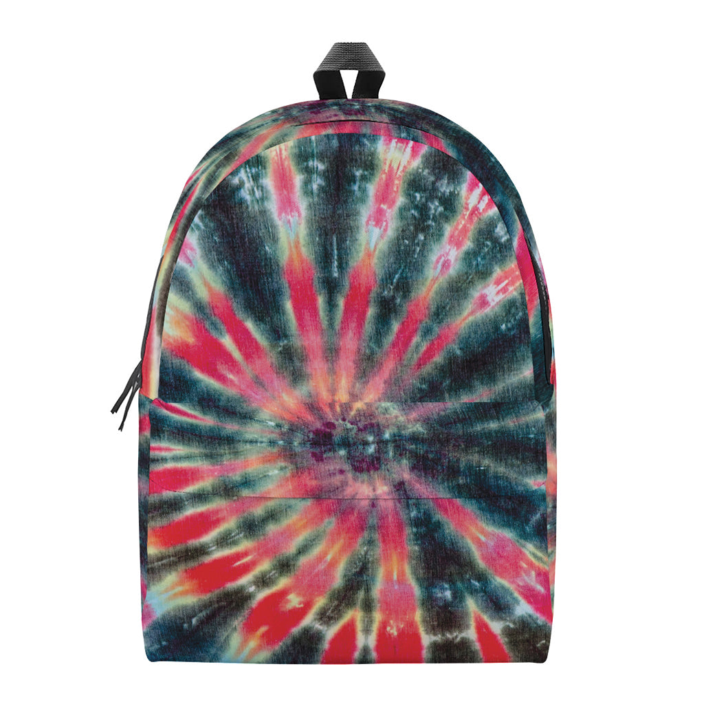 Black Backed Tie Dye Print Backpack