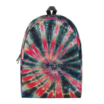 Black Backed Tie Dye Print Backpack