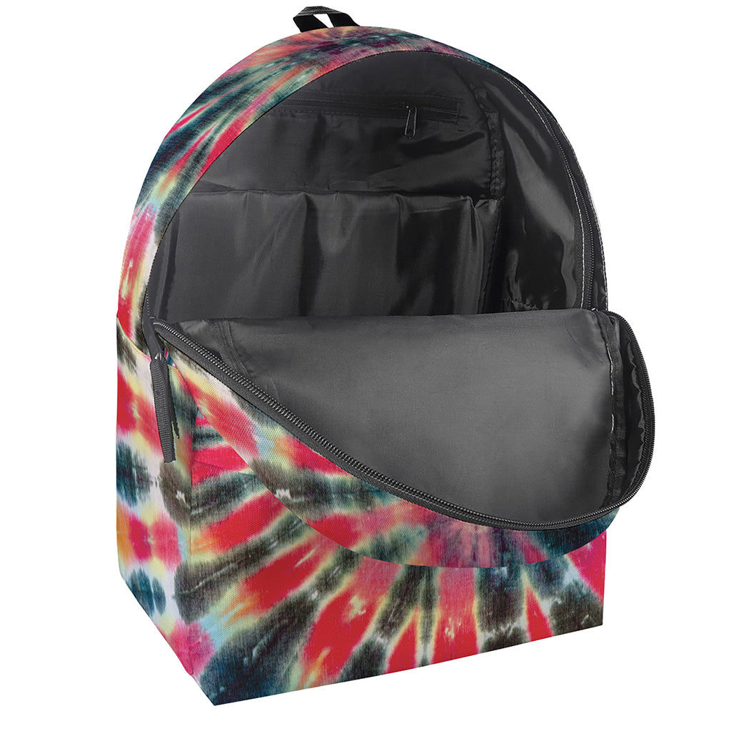 Black Backed Tie Dye Print Backpack