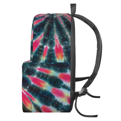 Black Backed Tie Dye Print Backpack