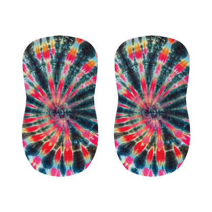 Black Backed Tie Dye Print Bar Stool Covers