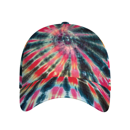 Black Backed Tie Dye Print Baseball Cap