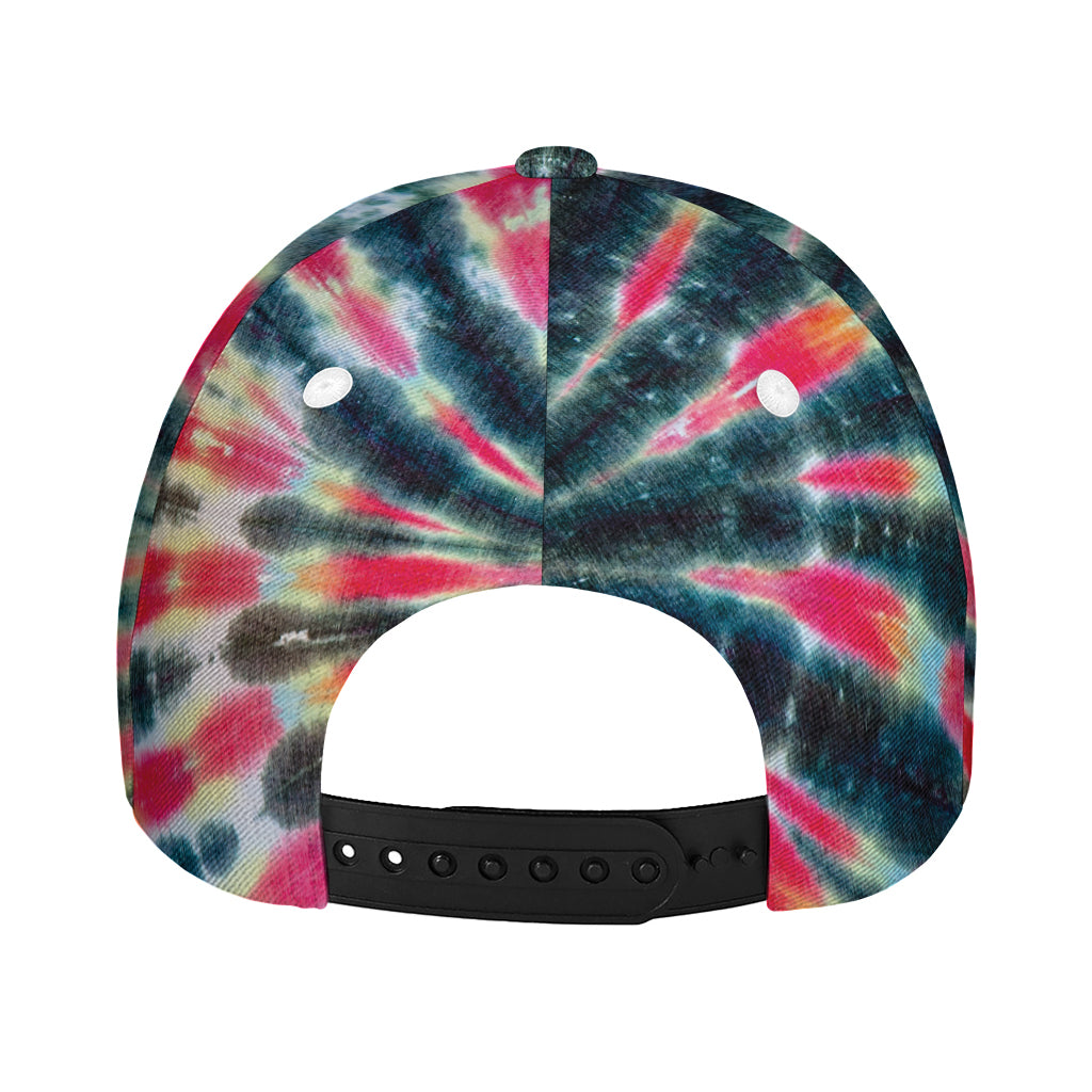 Black Backed Tie Dye Print Baseball Cap