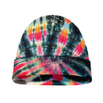 Black Backed Tie Dye Print Beanie