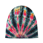 Black Backed Tie Dye Print Beanie