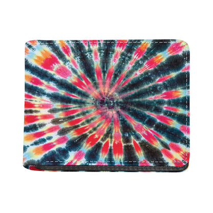 Black Backed Tie Dye Print Bifold Wallet