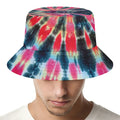 Black Backed Tie Dye Print Bucket Hat