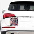 Black Backed Tie Dye Print Car Sticker
