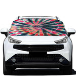 Black Backed Tie Dye Print Car Windshield Snow Cover