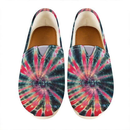 Black Backed Tie Dye Print Casual Shoes