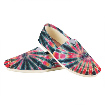Black Backed Tie Dye Print Casual Shoes