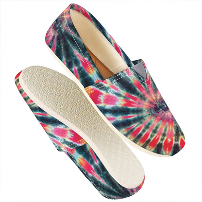 Black Backed Tie Dye Print Casual Shoes