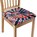 Black Backed Tie Dye Print Chair Cushion Cover