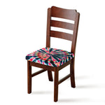 Black Backed Tie Dye Print Chair Cushion Cover