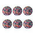 Black Backed Tie Dye Print Coaster Set