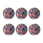 Black Backed Tie Dye Print Coaster Set