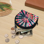 Black Backed Tie Dye Print Coin Purse