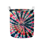 Black Backed Tie Dye Print Collapsible Laundry Basket