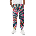 Black Backed Tie Dye Print Cotton Sweatpants