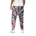 Black Backed Tie Dye Print Cotton Pants