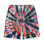 Black Backed Tie Dye Print Cotton Shorts