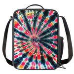 Black Backed Tie Dye Print Crossbody Lunch Bag