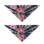 Black Backed Tie Dye Print Dog Bandana