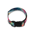 Black Backed Tie Dye Print Dog Collar