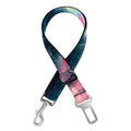 Black Backed Tie Dye Print Dog Seat Belt