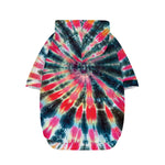 Black Backed Tie Dye Print Dog Zip Up Hoodie