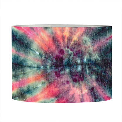 Black Backed Tie Dye Print Drum Lamp Shade