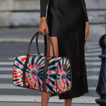 Black Backed Tie Dye Print Duffle Bag