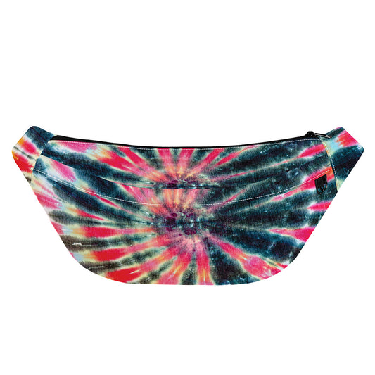 Black Backed Tie Dye Print Fanny Pack