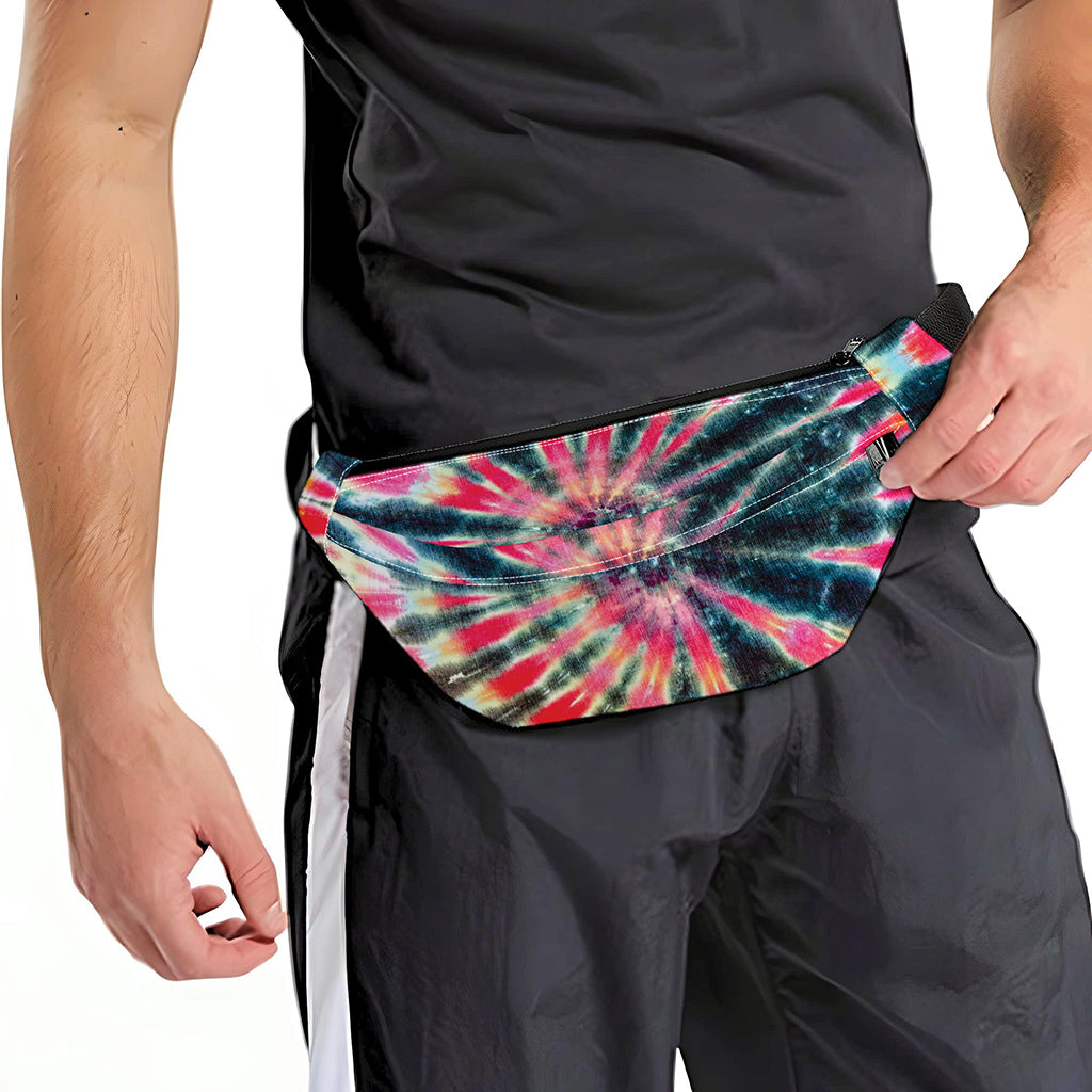 Black Backed Tie Dye Print Fanny Pack
