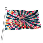 Black Backed Tie Dye Print Flag